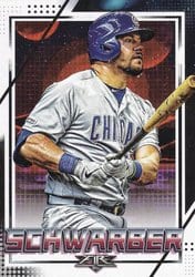 2020 Topps Fire Base Set Kyle Schwarber #123 card