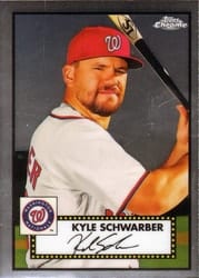 2021 Topps Chrome Platinum Anniversary Base Set Kyle Schwarber #245 card
