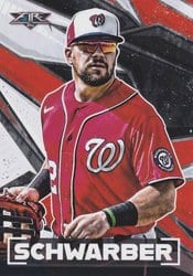 2021 Topps Fire Base Set Kyle Schwarber #197 card