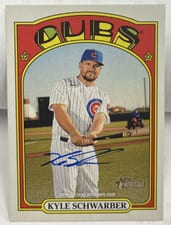 2021 Topps Heritage Real One Autographs Kyle Schwarber #ROA-KS card