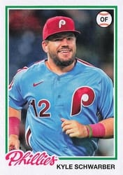 2022 Topps Archives Base Set Kyle Schwarber #141 card