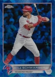 2022 Topps Chrome Update Sapphire Edition Base Set Kyle Schwarber #US88 card