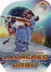 2023 Topps Cosmic Chrome Launched into Orbit Kyle Schwarber #LIO-12 card