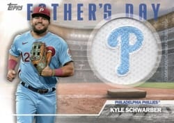 2023 Topps Father's Day Commemorative Team Patches Kyle Schwarber #FD-KS card