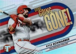 2023 Topps Pristine Going, Going Gone Kyle Schwarber #GGG-16 card