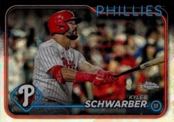 2024 Topps Chrome Logofractor Edition Base Set Kyle Schwarber #71 card
