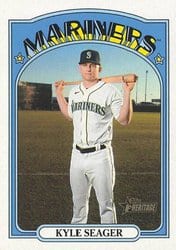 2021 Topps Heritage Base Set Kyle Seager #373 card