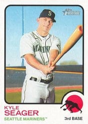 2022 Topps Heritage Base Set Kyle Seager #374 card