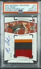 2021 Panini National Treasures Rookie Material Signatures RPS Kyle Trask #RMS-KT card