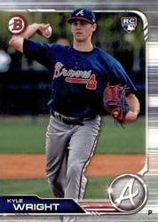 2019 Bowman Base Set Kyle Wright #52 card
