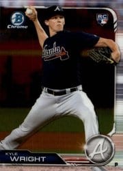 2019 Bowman Chrome Base Set Kyle Wright #76 card