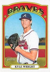2021 Topps Heritage Base Set Kyle Wright #508 card