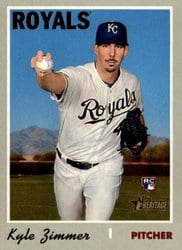 2019 Topps Heritage Base Set Kyle Zimmer #653 card
