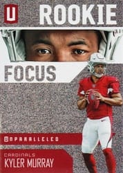 2019 Panini Unparalleled Rookie Focus Kyler Murray #RF-KM card