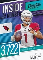 2020 Panini Prestige Inside the Numbers Kyler Murray #IN-KM card