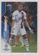 2019 Topps Chrome UEFA Champions League Kylian Mbappe Blue Bubbles Refractor #26 card
