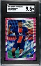 2020 Topps Chrome UEFA Champions League Kylian Mbappe #95 card