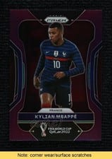 2022 Panini Prizm World Cup Kylian Mbappe Purple #101 card