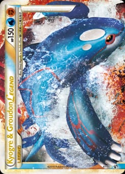 HS—Undaunted Kyogre & Groudon LEGEND #87 card