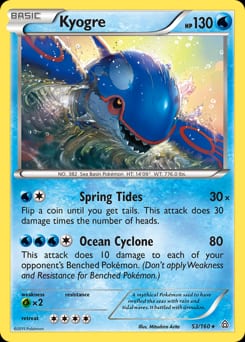 2015 Primal Clash Kyogre #53 card
