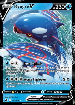 Crown Zenith Kyogre V #37 card
