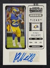 2022 Panini Contenders Kyren Williams Autograph Ticket #229 card