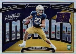 2022 Panini Prestige Seasons Greetings Kyren Williams #SG-16 card