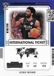 2021-22 Panini Contenders International Ticket Kyrie Irving #23 card
