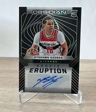2024-25 Panini Obsidian Rookie Eruption Autographs Kyshawn George #REA-KYS card