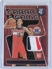 2024-25 Panini Totally Certified Fabric of the Game Rookies Kyshawn George #FGR-KSG card