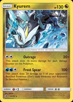 2018 Dragon Majesty Kyurem #47 card