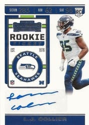 2019 Panini Contenders Base Set L.J. Collier #173 card