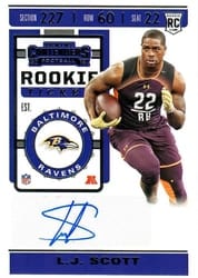 2019 Panini Contenders Base Set L.J. Scott #177 card