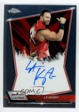 2026 Topps Chrome WWE Red Brand Autographs LA Knight #RBA-LAK card