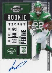 2020 Panini Contenders Optic Base Set La'Mical Perine #135 card