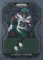 2020 Panini Prizm Base Set La'Mical Perine #357 card