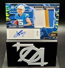2024 Panini Absolute Rookie Premiere Materials Autographs Ladd McConkey #RPMA-LMY card