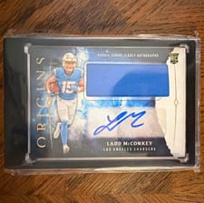2024 Panini Origins Rookie Jumbo Jersey Autographs Ladd McConkey #RJA-LMC card