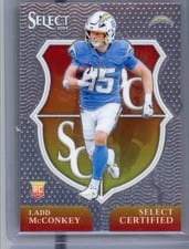 2024 Panini Select Select Certified Rookies Ladd McConkey #16 card