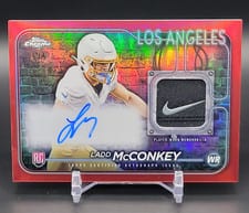 2024 Topps Chrome Rookie Patch Autographs Ladd McConkey #CPA-LM card