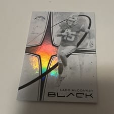 2025 Panini Black White Night Ladd McConkey #11 card