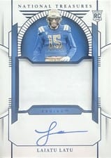 2024 Panini National Treasures Collegiate College Materials Signatures Laiatu Latu #79 card
