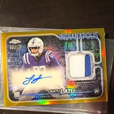 2024 Topps Chrome Rookie Patch Autographs Laiatu Latu #CPA-LL card