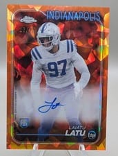 2024 Topps Chrome Sapphire Edition Rookies Autographs Sapphire Laiatu Latu #RA-LLA card