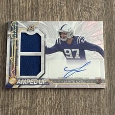 2024 Topps Resurgence Amped Up Rookie Relic Autographs Laiatu Latu #AU-LL card
