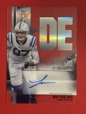 2024 Topps Signature Class Rookie Class Crystal Clear Autographs Laiatu Latu #RCC-LL card