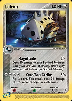 2003 Ruby & Sapphire Lairon #37 card