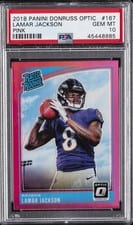 2018 Donruss Optic Lamar Jackson Pink #167 card
