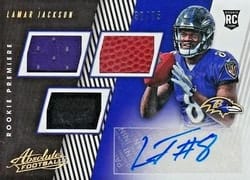 2018 Panini Absolute Base Set Lamar Jackson #167 card