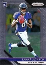 2018 Panini Prizm Base Set Lamar Jackson #212 card